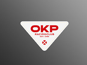 Aufkleber OKP RACING CLUB 120 x 70mm WEISS