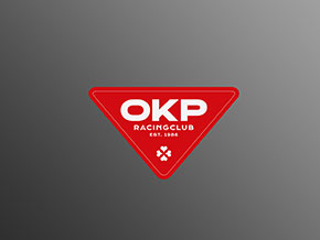 Aufkleber OKP RACING CLUB 80 x 45mm ROT