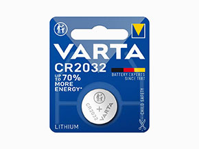 Batterie CR2032 Varta Knopfzelle 230mAh Lithium