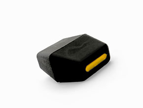 Knopf für Bedienhebel schwarz / gelbe Markierung Ferrari